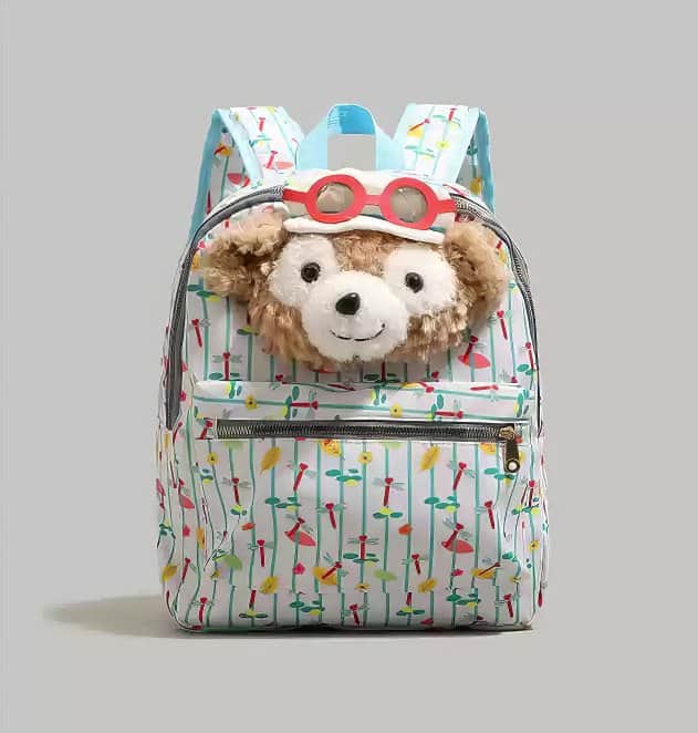 Cute Light Purple StellaLou Plush Face Pocket Schoolbag Blue