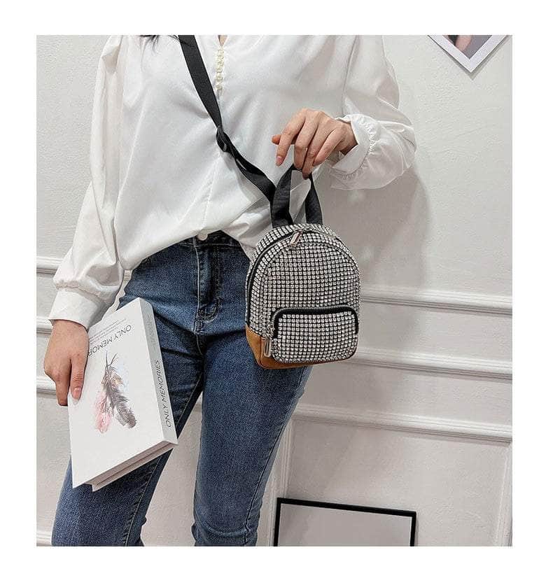 Cute Mini Shoulder Rhinestone Backpack