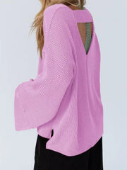Cutout Back Long Sleeve T-Shirt