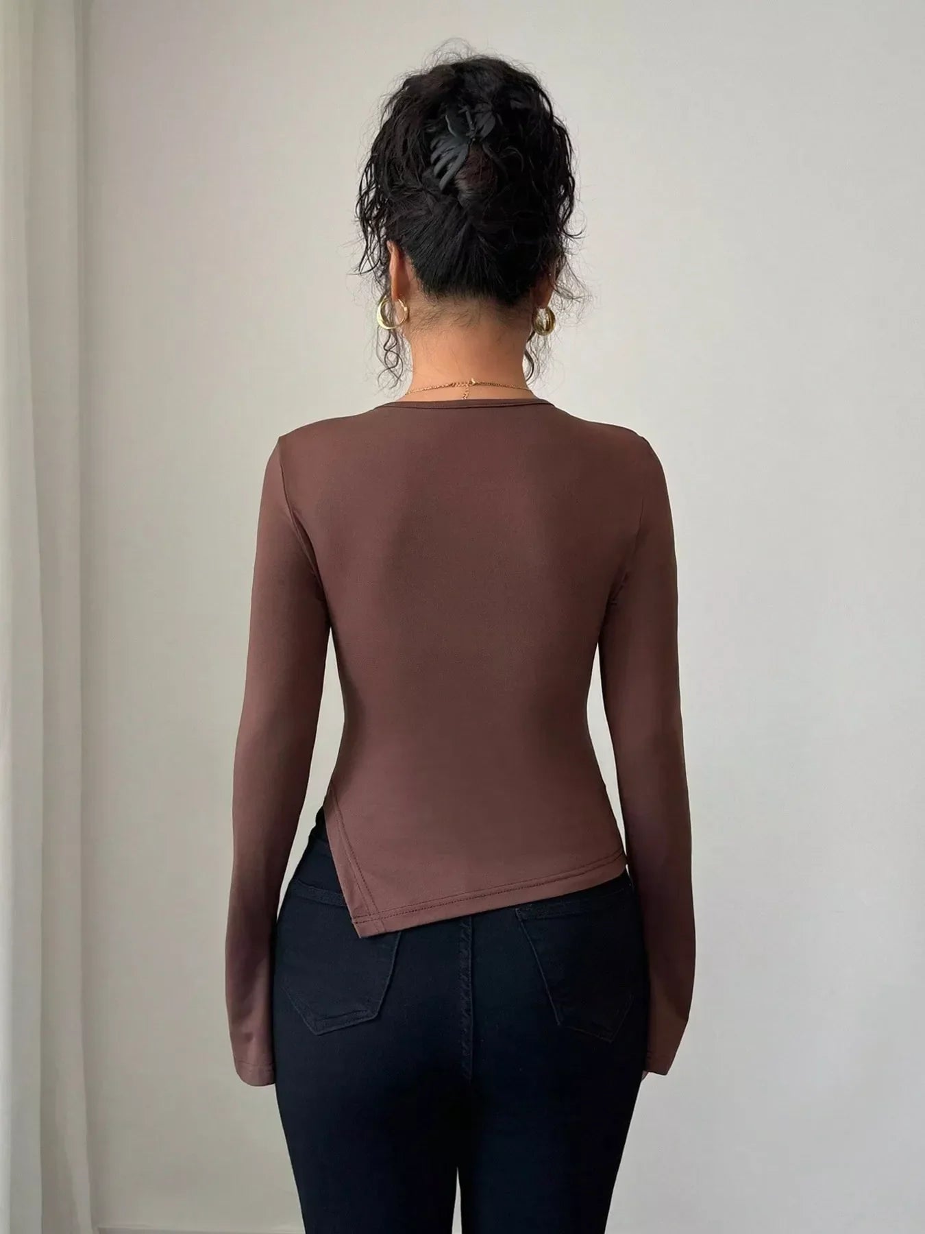 Cutout Long Sleeve T-Shirt