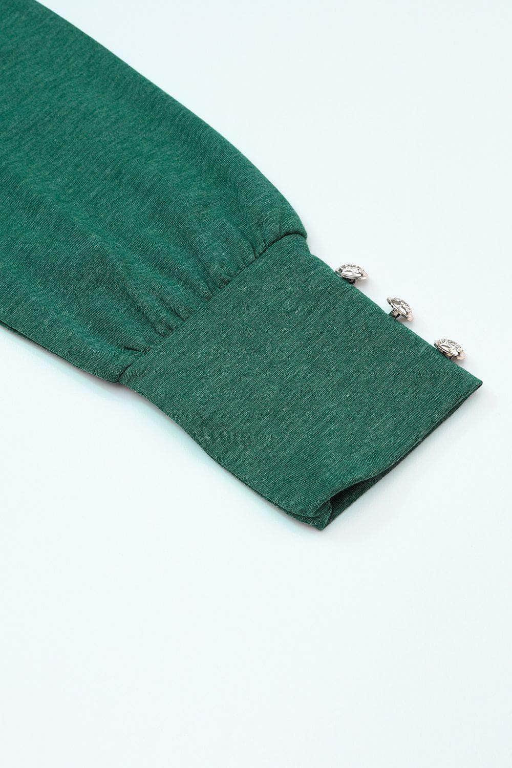 Cutout Round Neck Long Sleeve Top