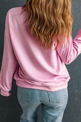 Sudadera de manga larga con corazón en contraste