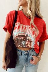 Camiseta de manga corta con cuello redondo COWBOY