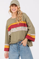 Camiseta de felpa francesa con bloques de color SAGE + FIG