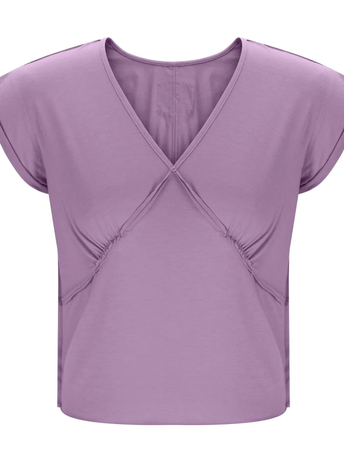 Deep V-Neck Cropped T-Shirt