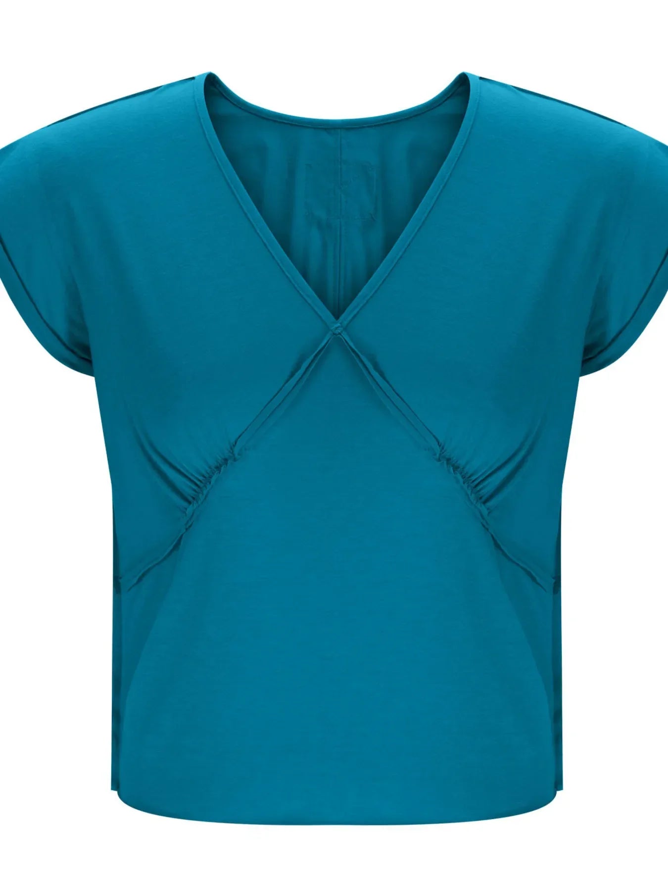 Deep V-Neck Cropped T-Shirt