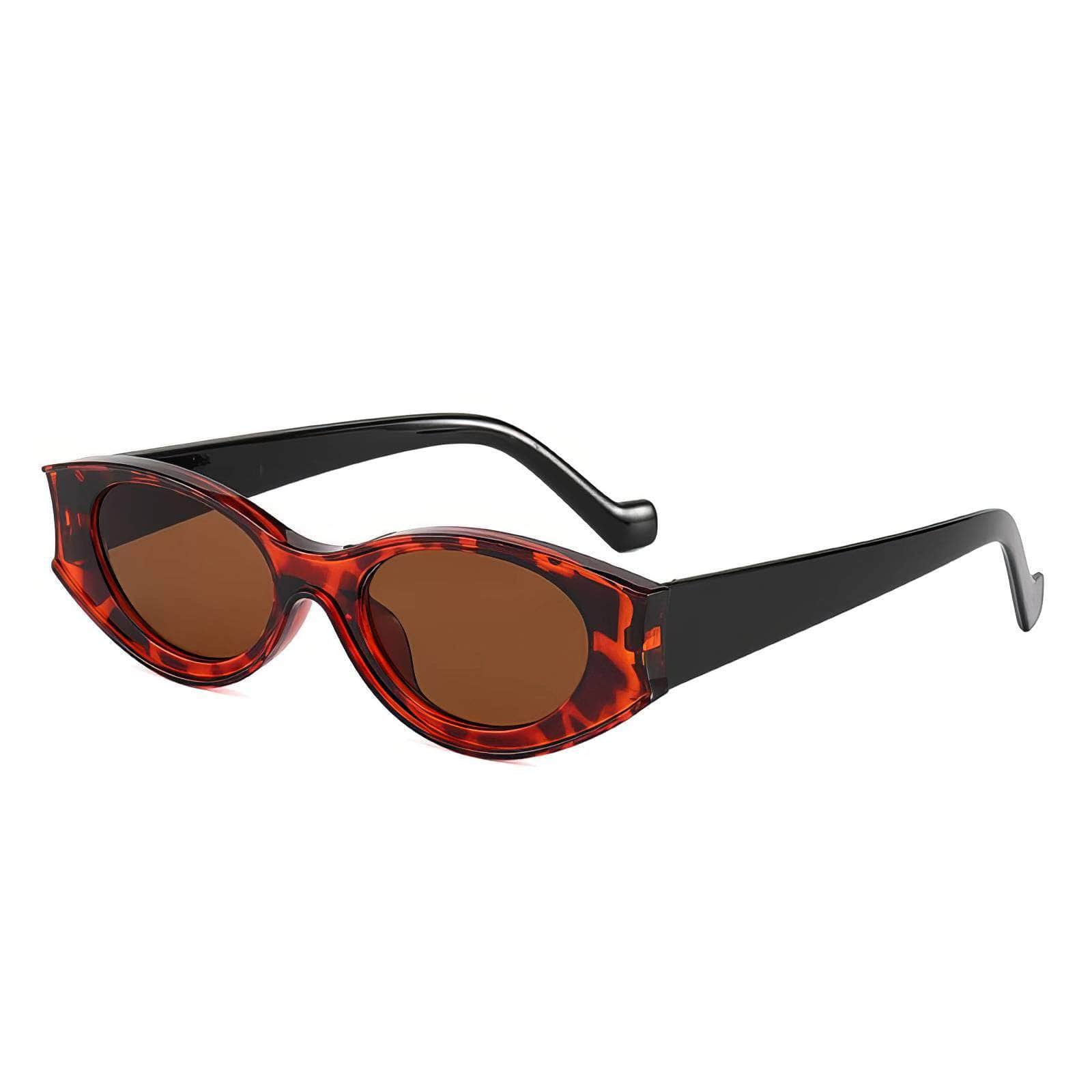 Designer Oval Eyewear Collection Leopard Gravity Tea / Resin