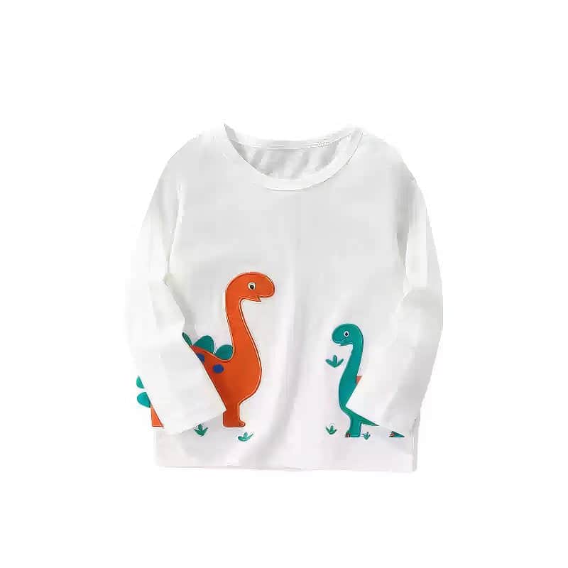 Dinosaur Applique Long-Sleeve T-Shirt