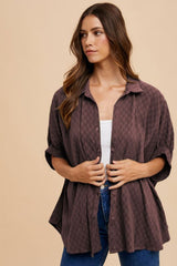 Camisa de media manga con botones a cuadros de Annie Wear 