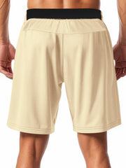 Men's casual shorts with a drawstring waist, available in regular and plus sizes.