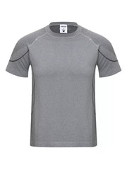 Men's lightweight round-neck short-sleeve T-shirt made from a nylon-polyester blend.