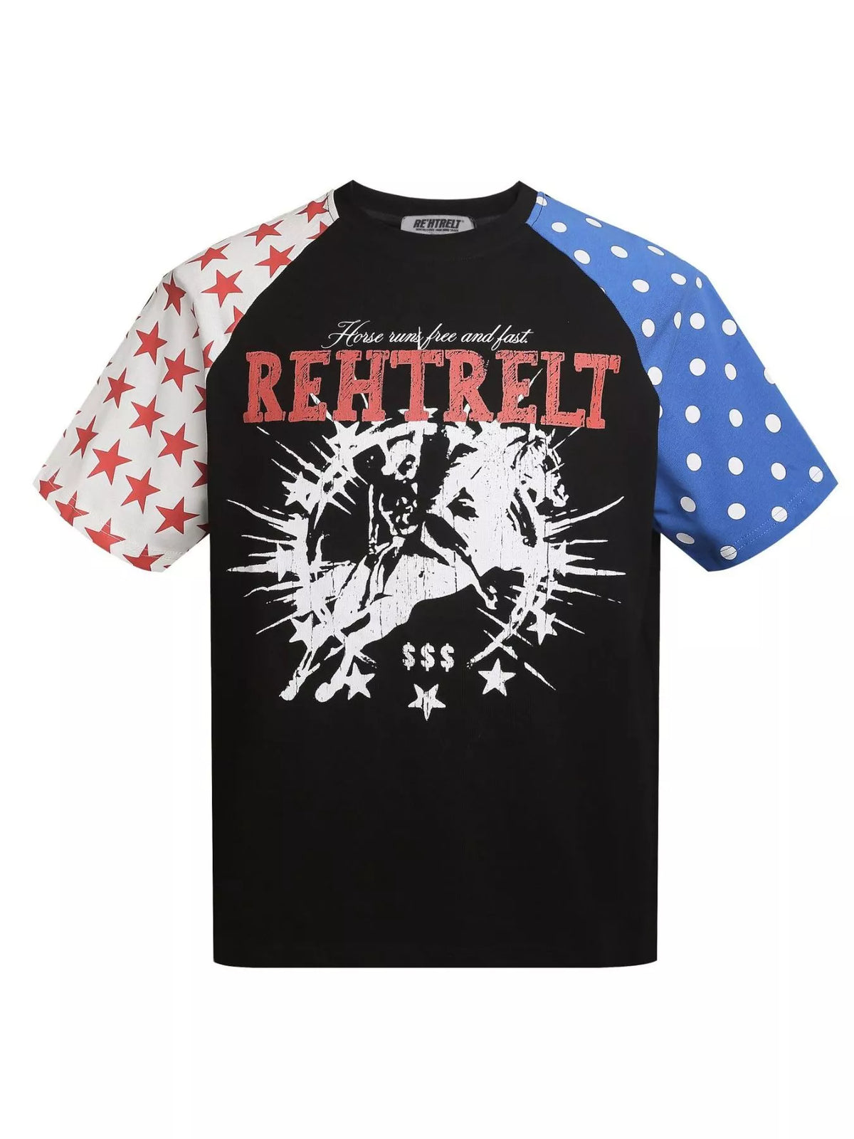 Men's graphic-print T-shirt with raglan sleeves in a cotton blend.