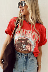 Camiseta de manga corta con cuello redondo COWBOY