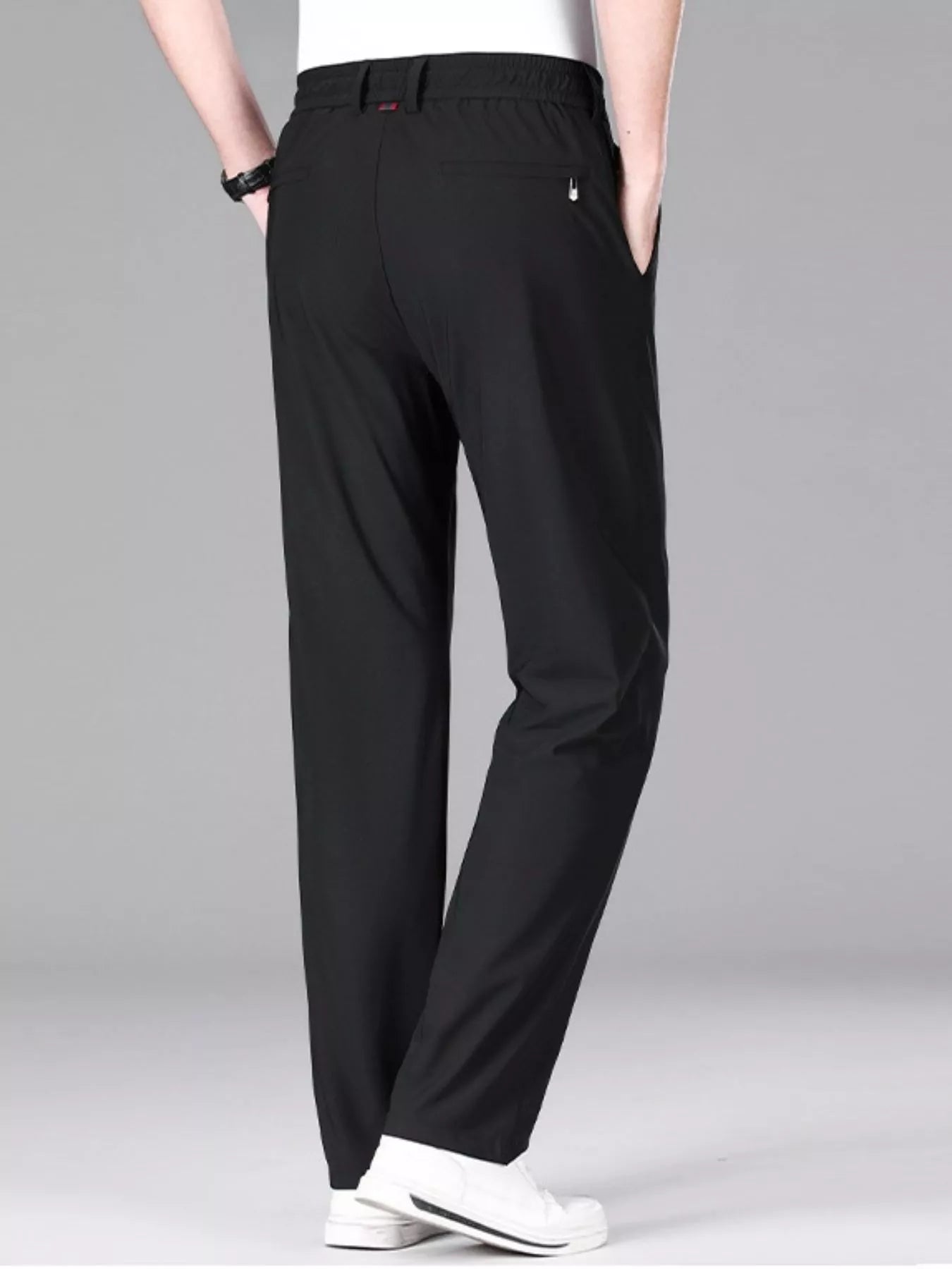 Men's lightweight casual pants with a drawstring waist.