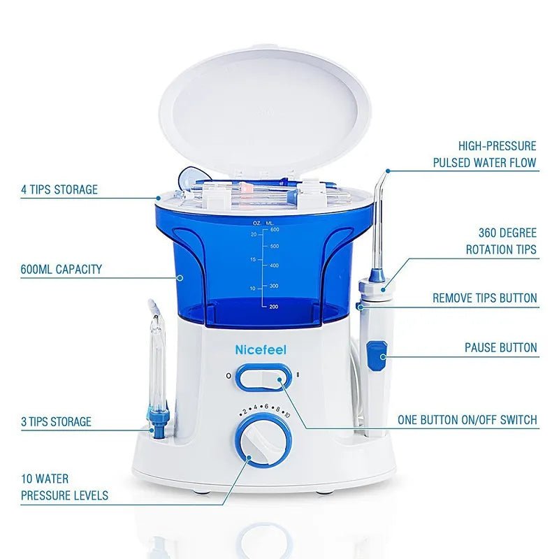 Electric Dental Floss Oral Irrigator blue