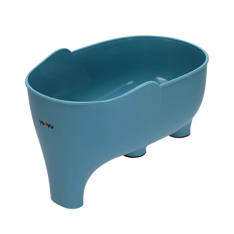 Elephant-shaped drain basket: versatile kitchen storage for fruits and vegetables Blue