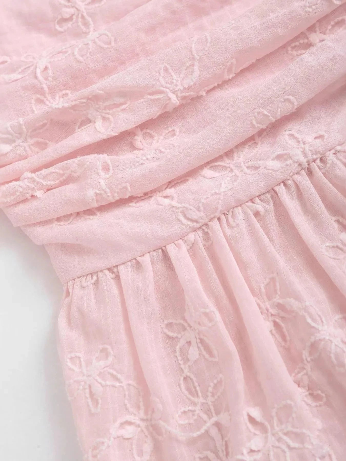 Embroidered Smocked Tube Top