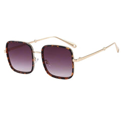 Emerald Square Polarised Sunglasses leopard/gray / Resin