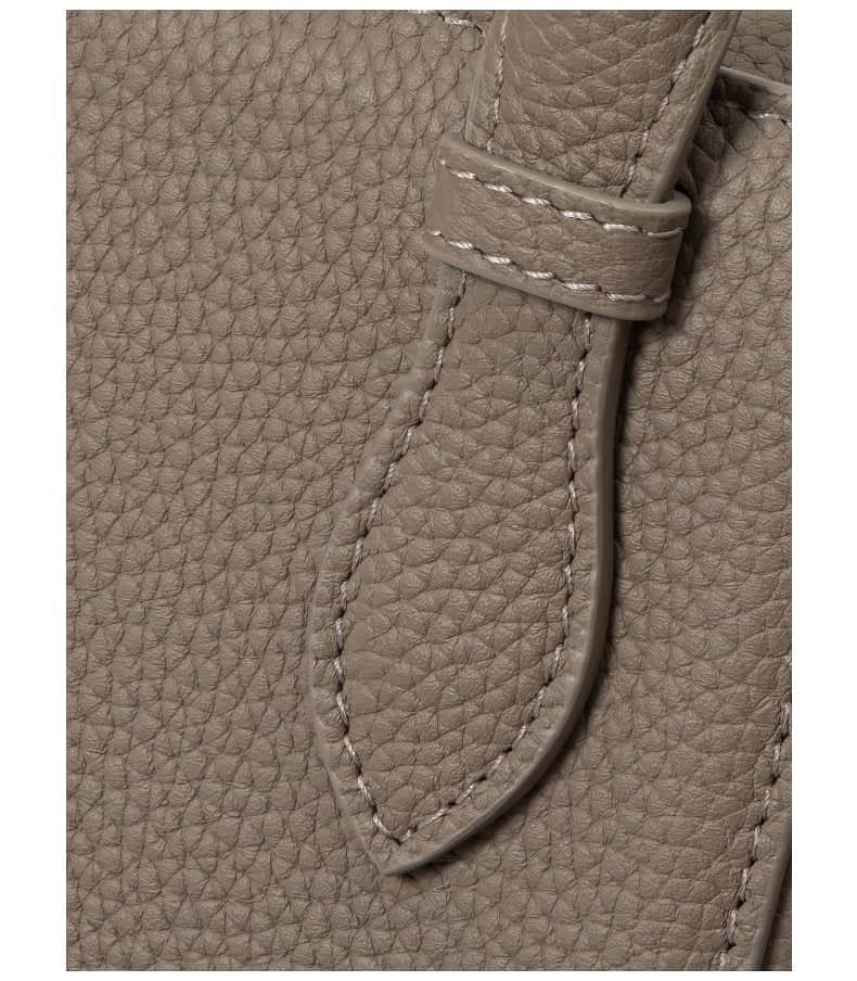 Emerson Small Leather Tote Bag Gray