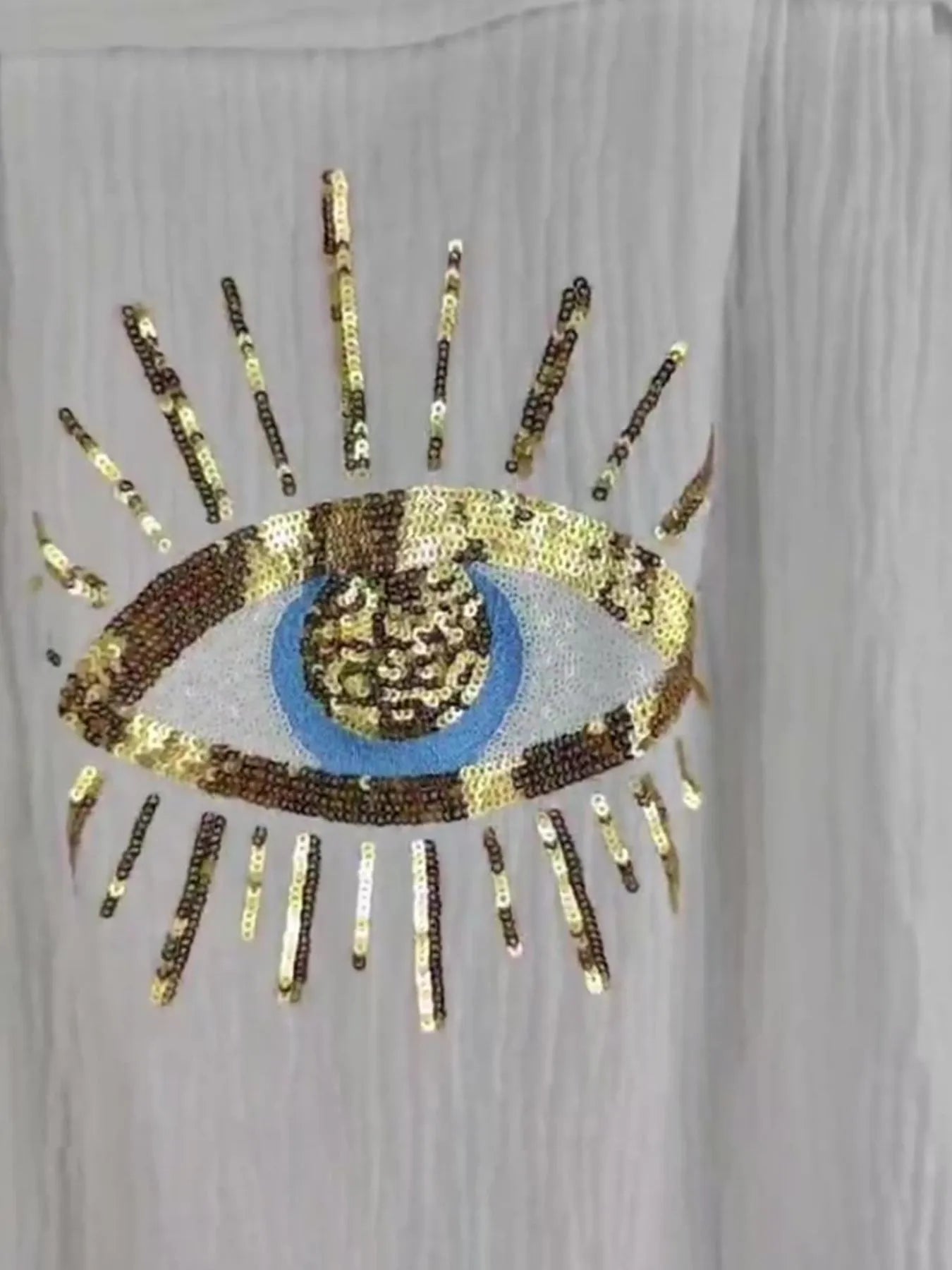 Evil Eye Embroidered Oversized Shirt