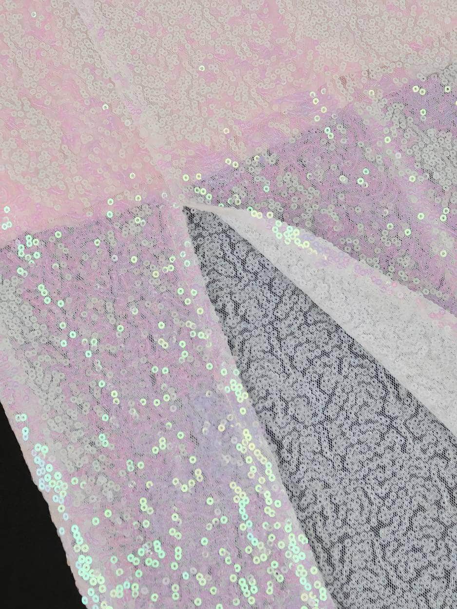 Exaggerated Bow Sleeves Sequin Side Slit Dress