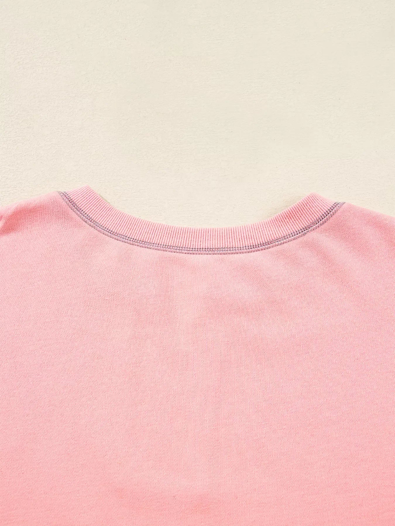 Exposed Seam Color Block Patchwork Slit Cuffs Oversize Sweatshirt