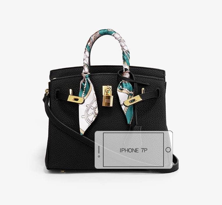Exquisite Leather Handbag Black / Small