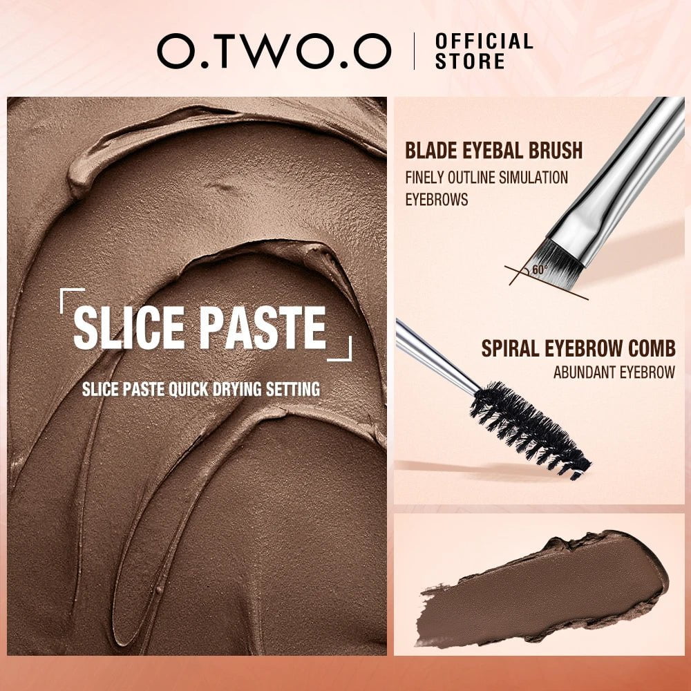 Eyebrow Pomade Brow Gel Wax: 2-IN-1 Waterproof Long Lasting Creamy Texture Eye Brow Tint Enhancers Cosmetics Makeup