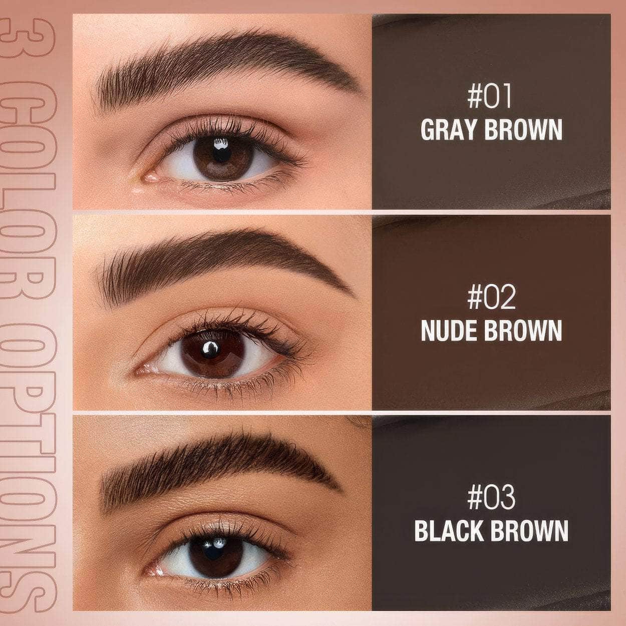 Eyebrow Pomade Brow Gel Wax: 2-IN-1 Waterproof Long Lasting Creamy Texture Eye Brow Tint Enhancers Cosmetics Makeup