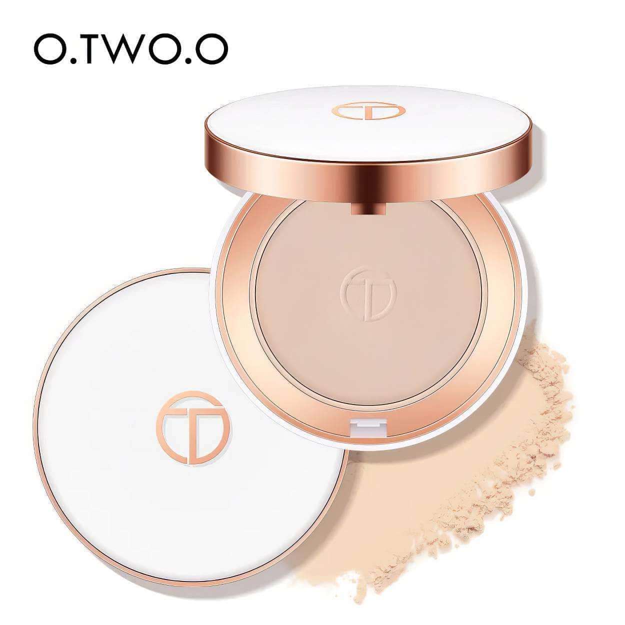 Face Setting Powder: Cushion Compact, Oil-Control, 3 Colors Matte, Smooth Finish - Concealer Makeup Pressed Powder