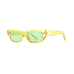 Fashion Small Mod Sunglasses Yellow/Green / Resin