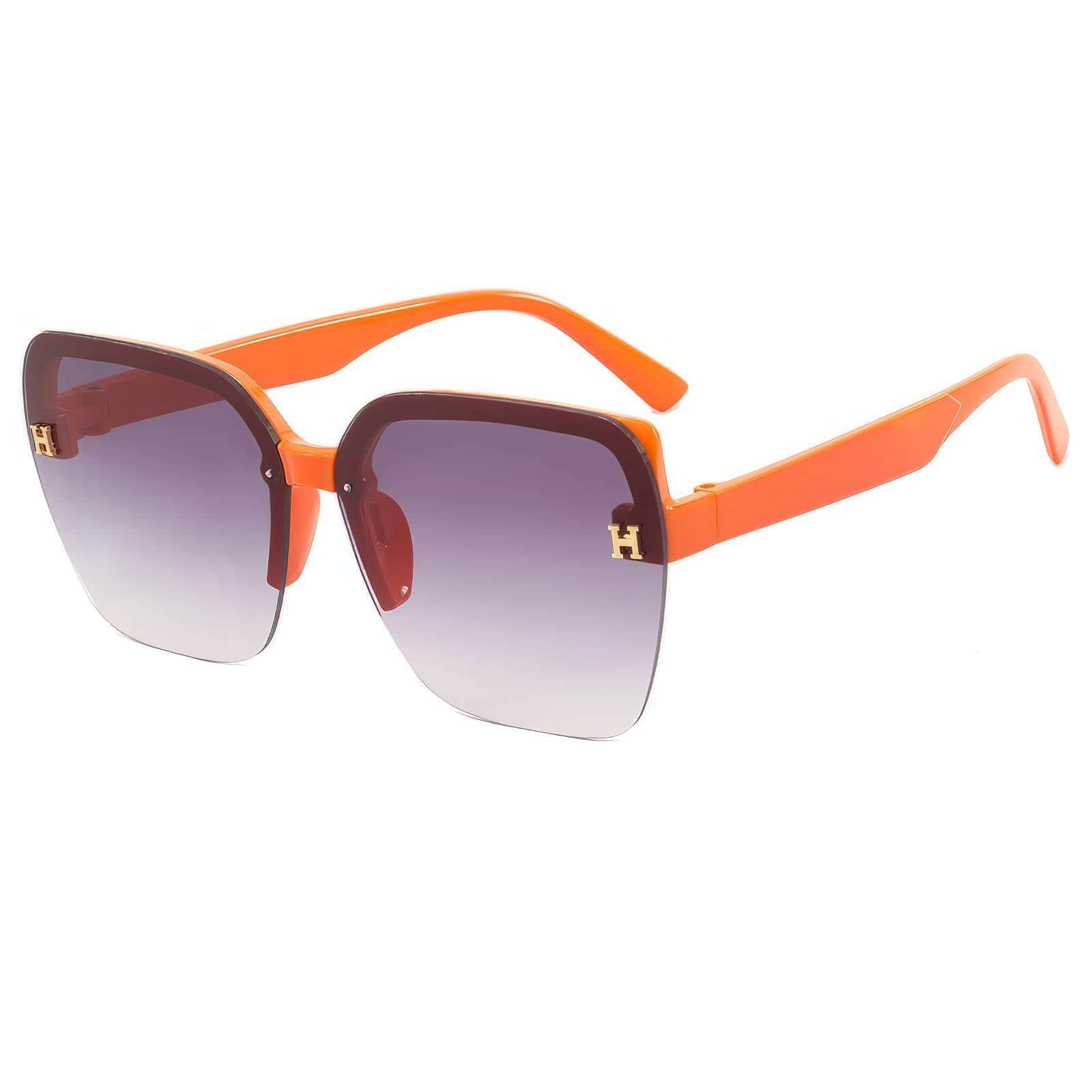 Fashion Square Sunglasses Orange/Double Gray / Resin