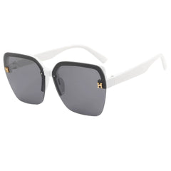 Fashion Square Sunglasses Transparent Gray / Resin