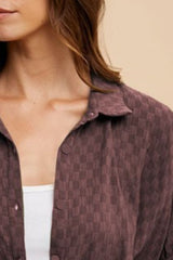 Camisa de media manga con botones a cuadros de Annie Wear 