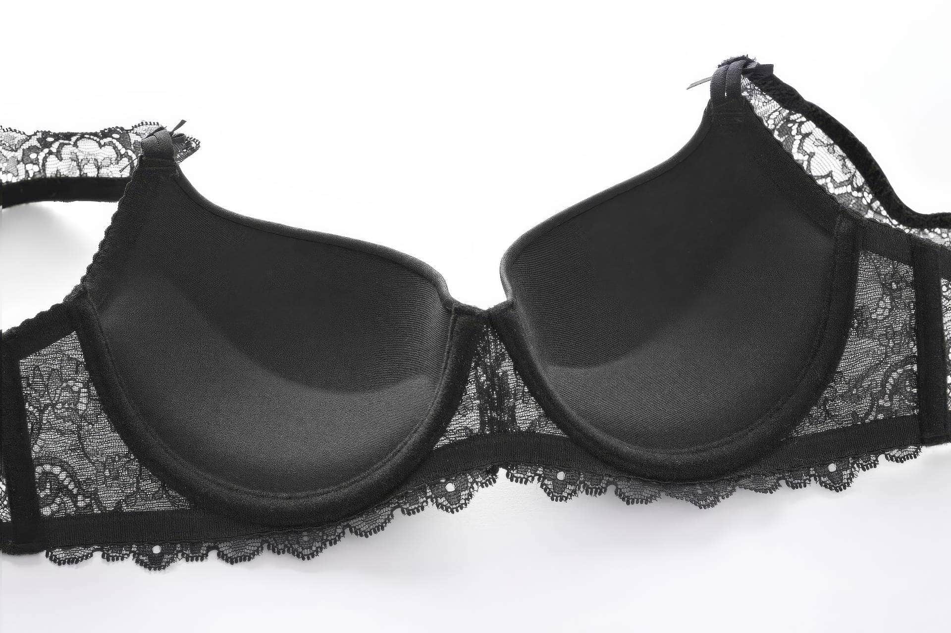 Fine Trimmed Lace Mesh Boudoir Bra Panty Set