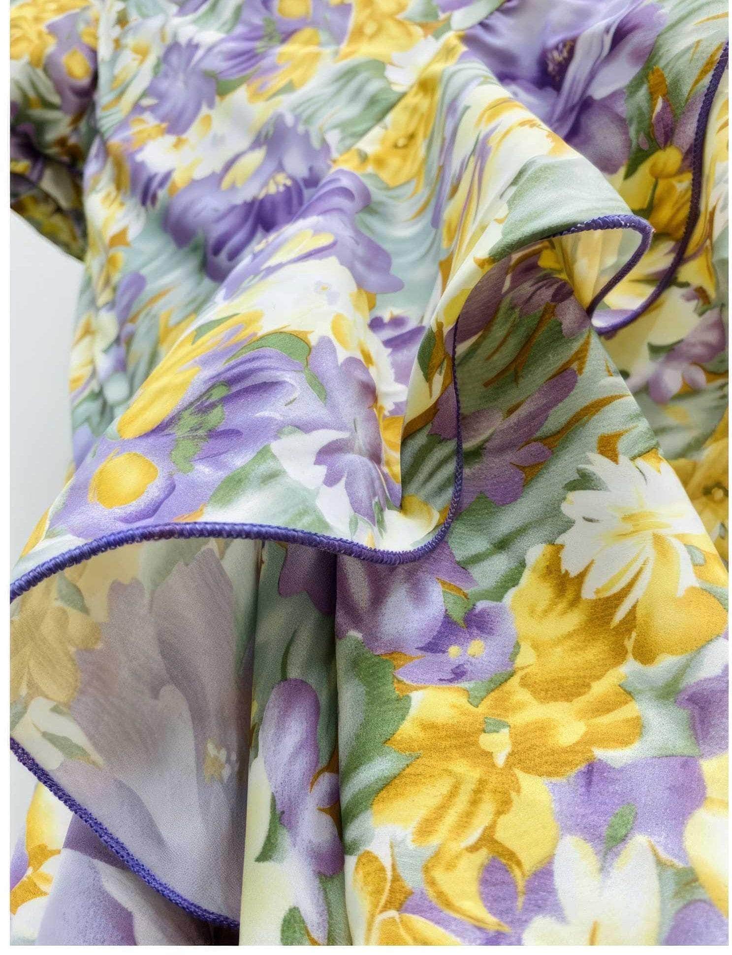 Floral Asymmetrical Cut Out Ruffle Dress