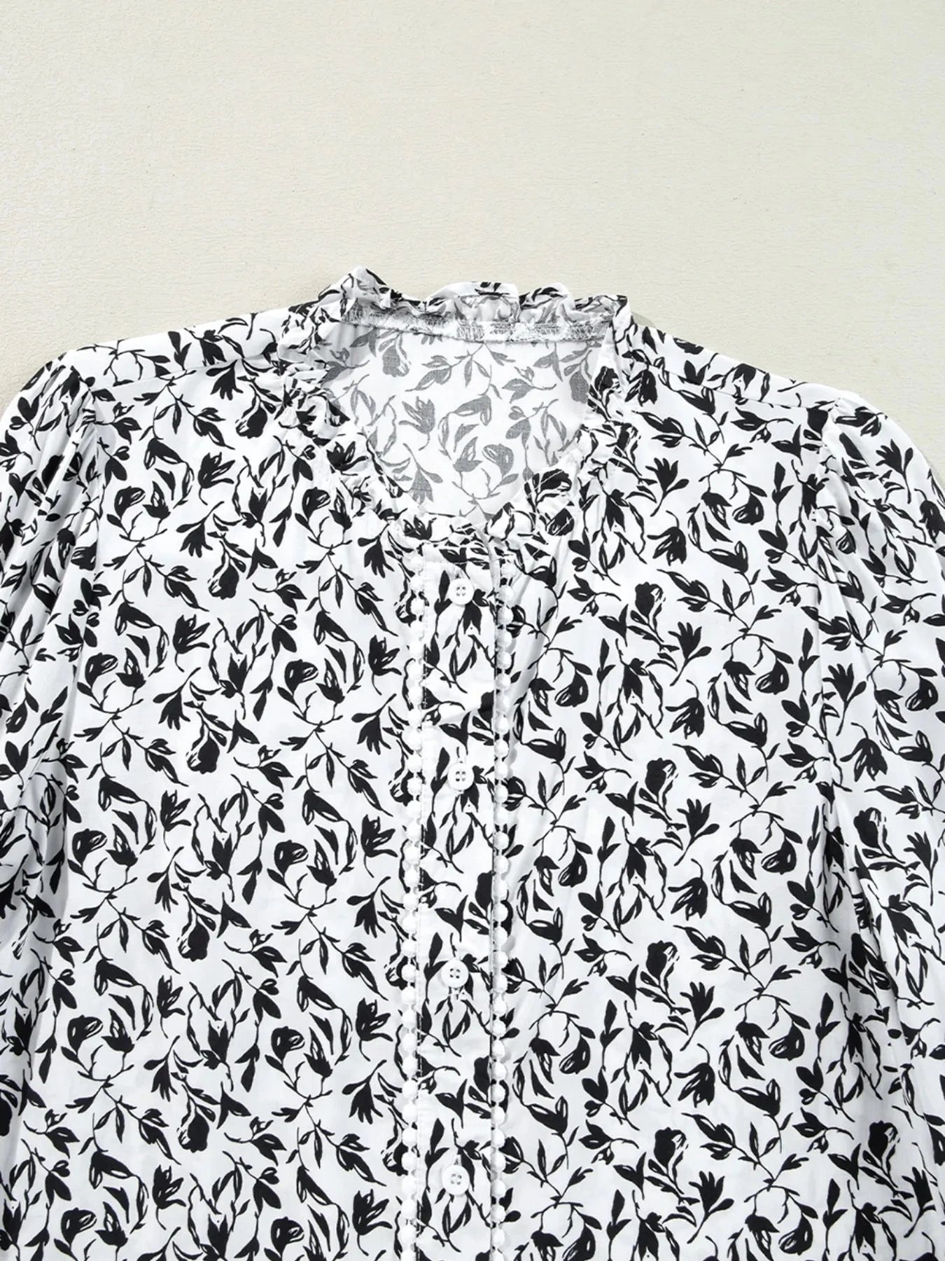 Floral Button Down Long Sleeve Shirt