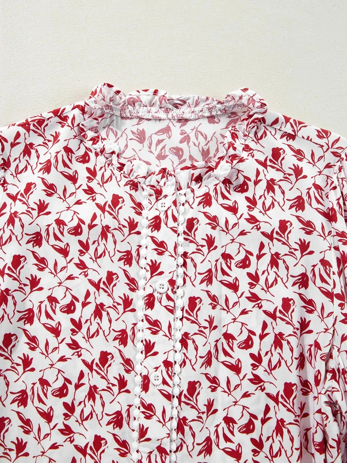 Floral Button Down Long Sleeve Shirt