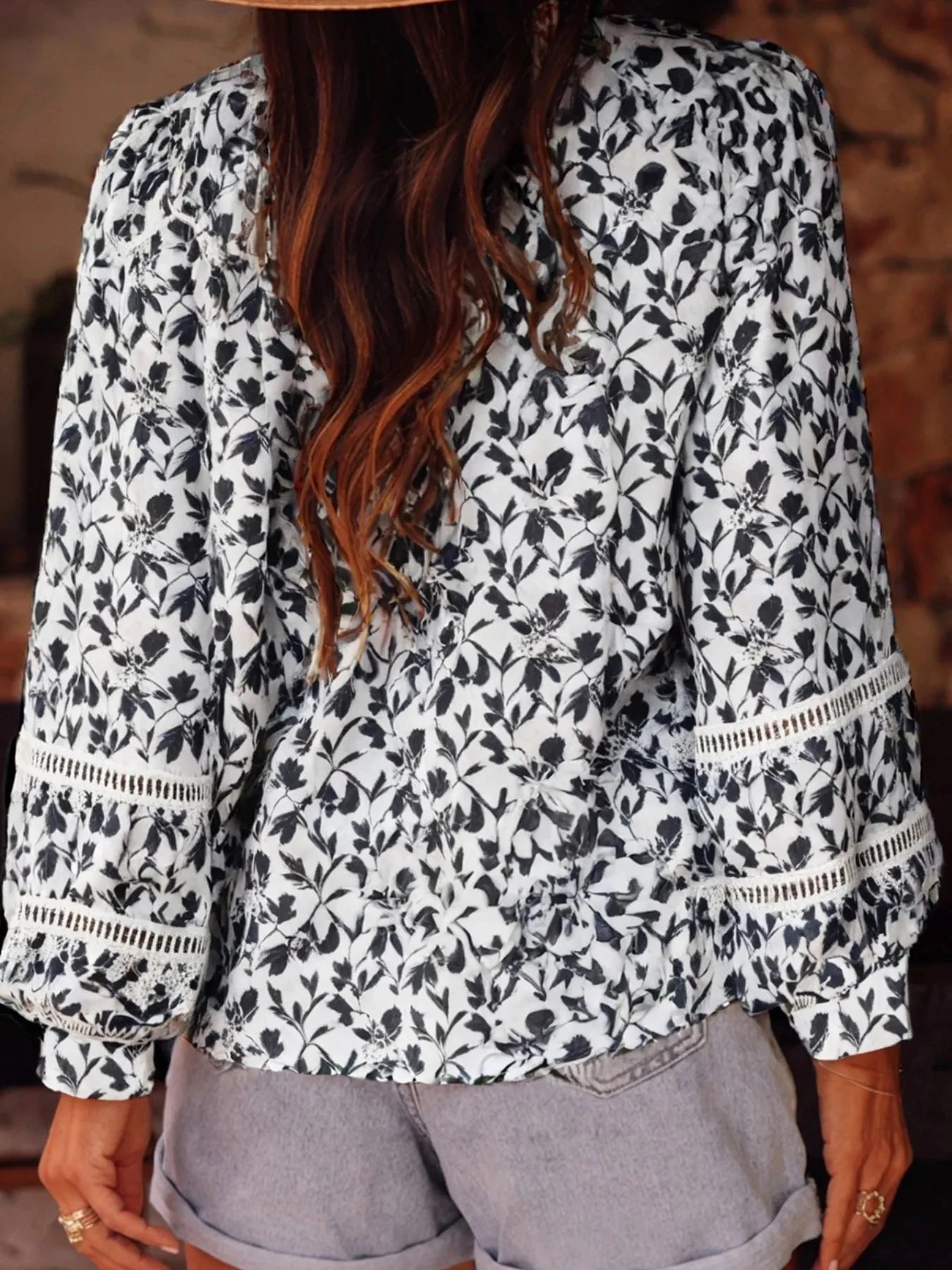 Floral Button Down Long Sleeve Shirt