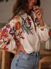 Floral Button Up Long Sleeve Shirt