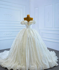 Floral Detailed Haute Couture Lace Wedding Dress - K7L8M US 2 / White