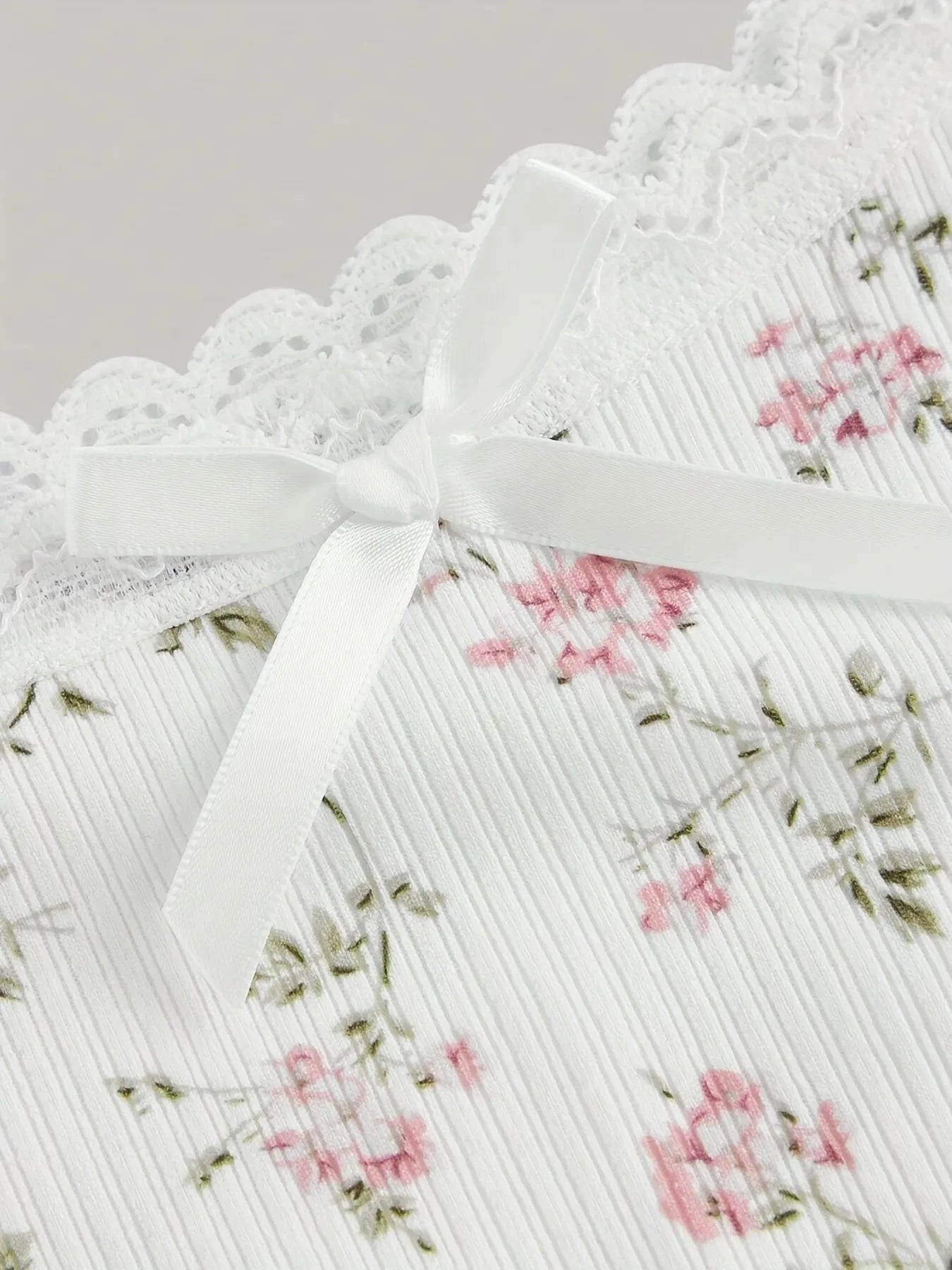 Floral Lace Trim Cami