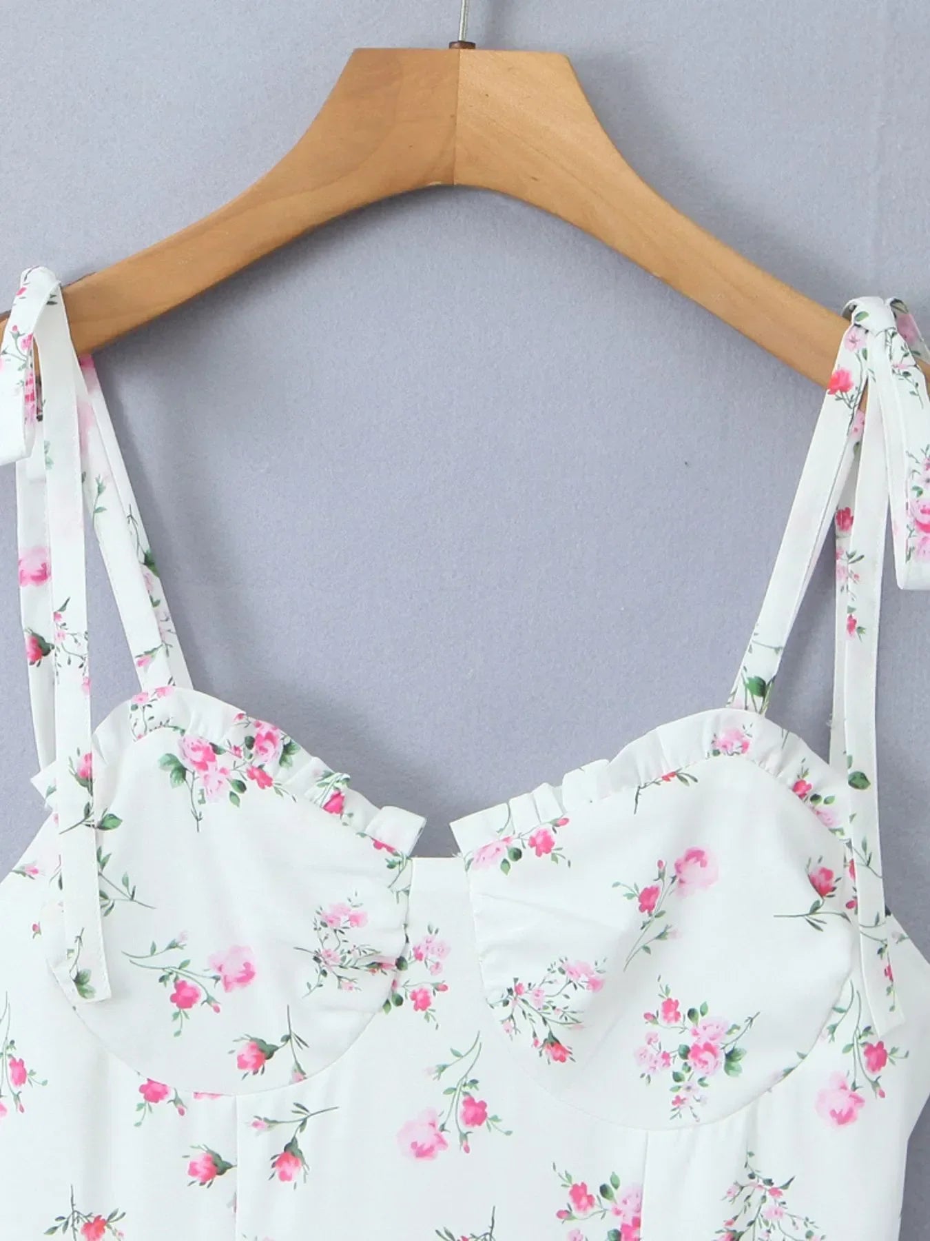 Floral Layered Cami Dress with Ruffle Details