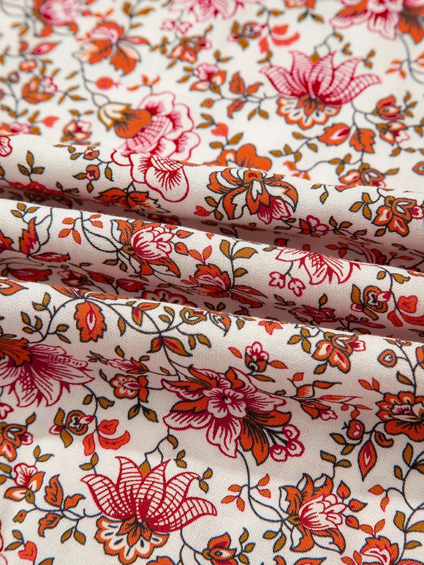 Floral Long Sleeve Button Down Blouse