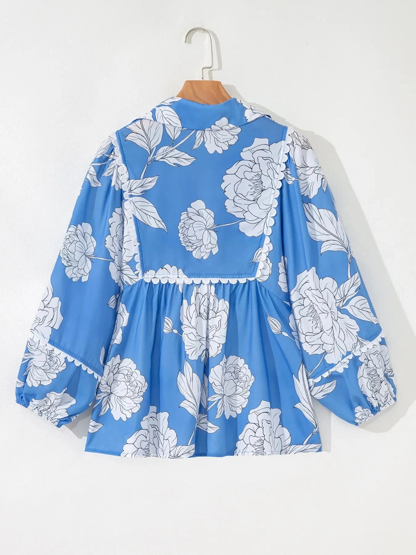 Floral Print Babydoll Blouse