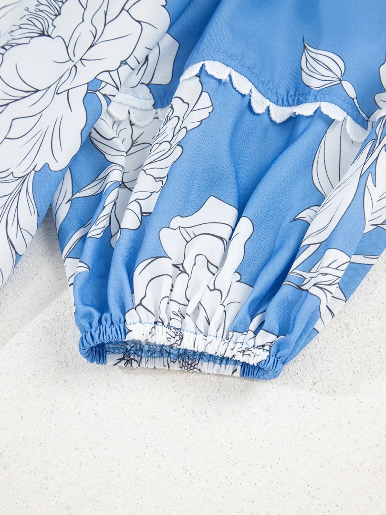 Floral Print Babydoll Blouse