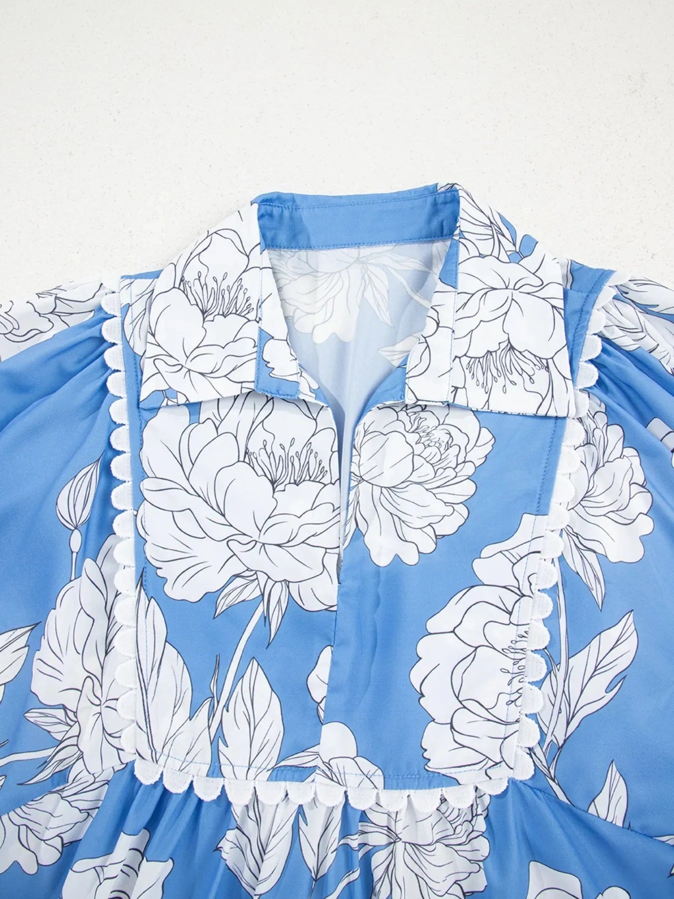 Floral Print Babydoll Blouse