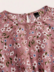 Floral Print Balloon Sleeve Maxi Dress