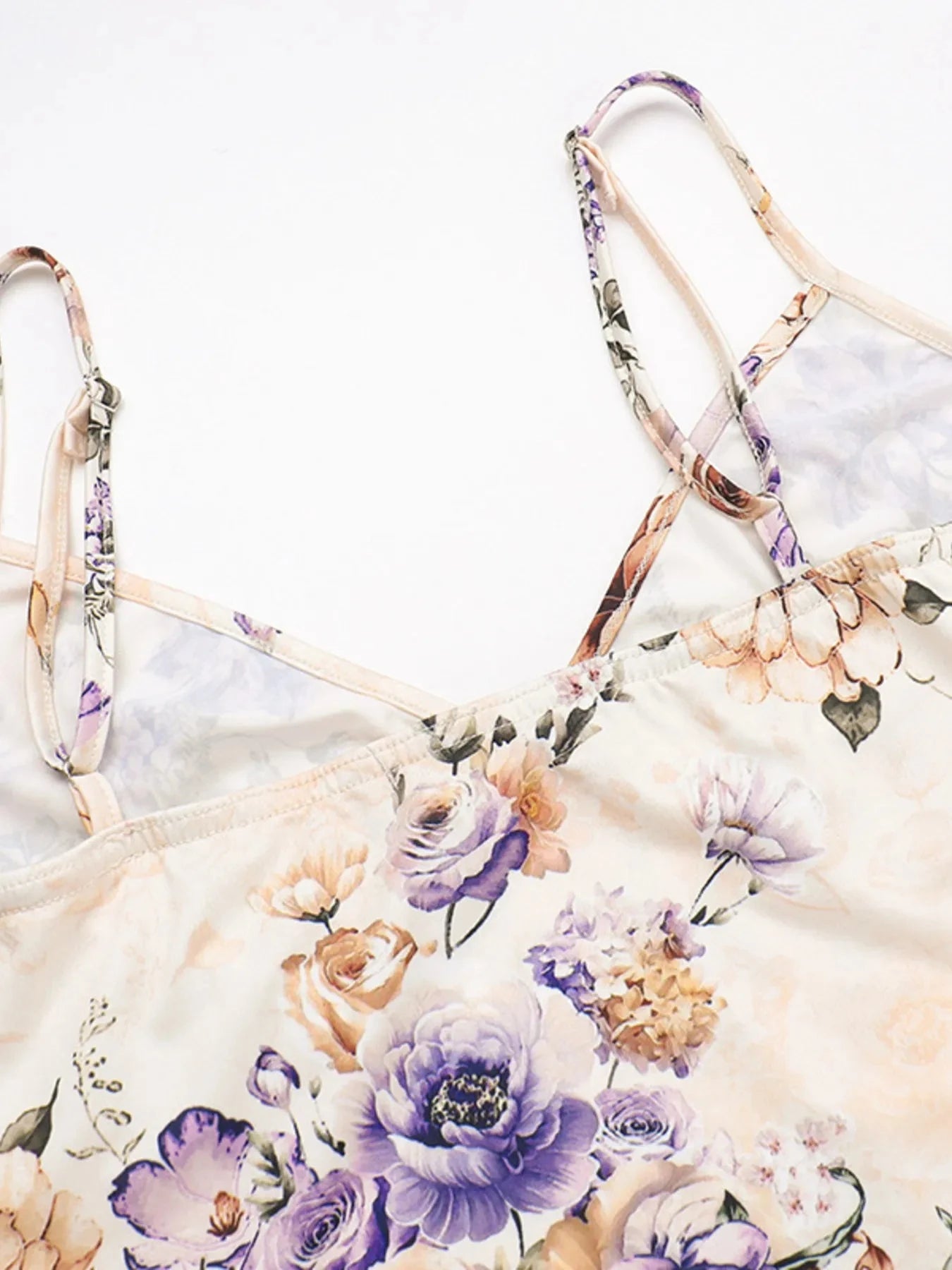 Floral Print Bodycon Maxi Dress with Spaghetti Straps