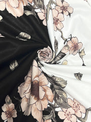 Floral Print Midi Dress with Short Sleeves